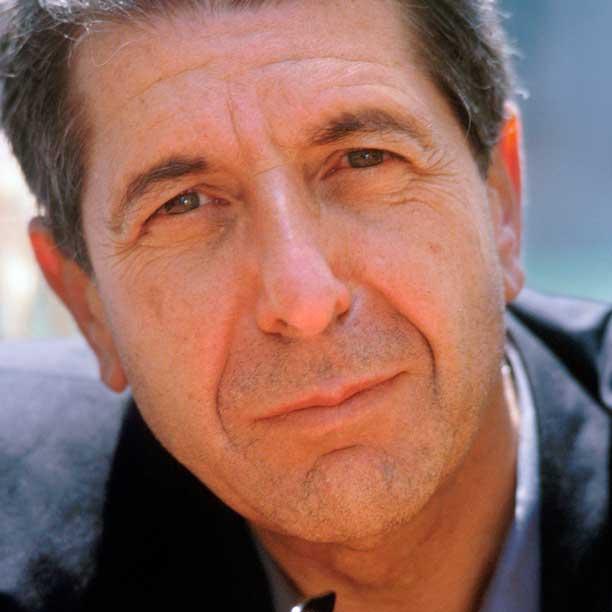 portræt af en yngre Leonard Cohen