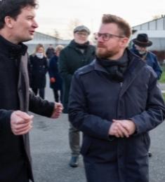 Transportminister Benny Engelbrecht på besøg i Vallensbæk